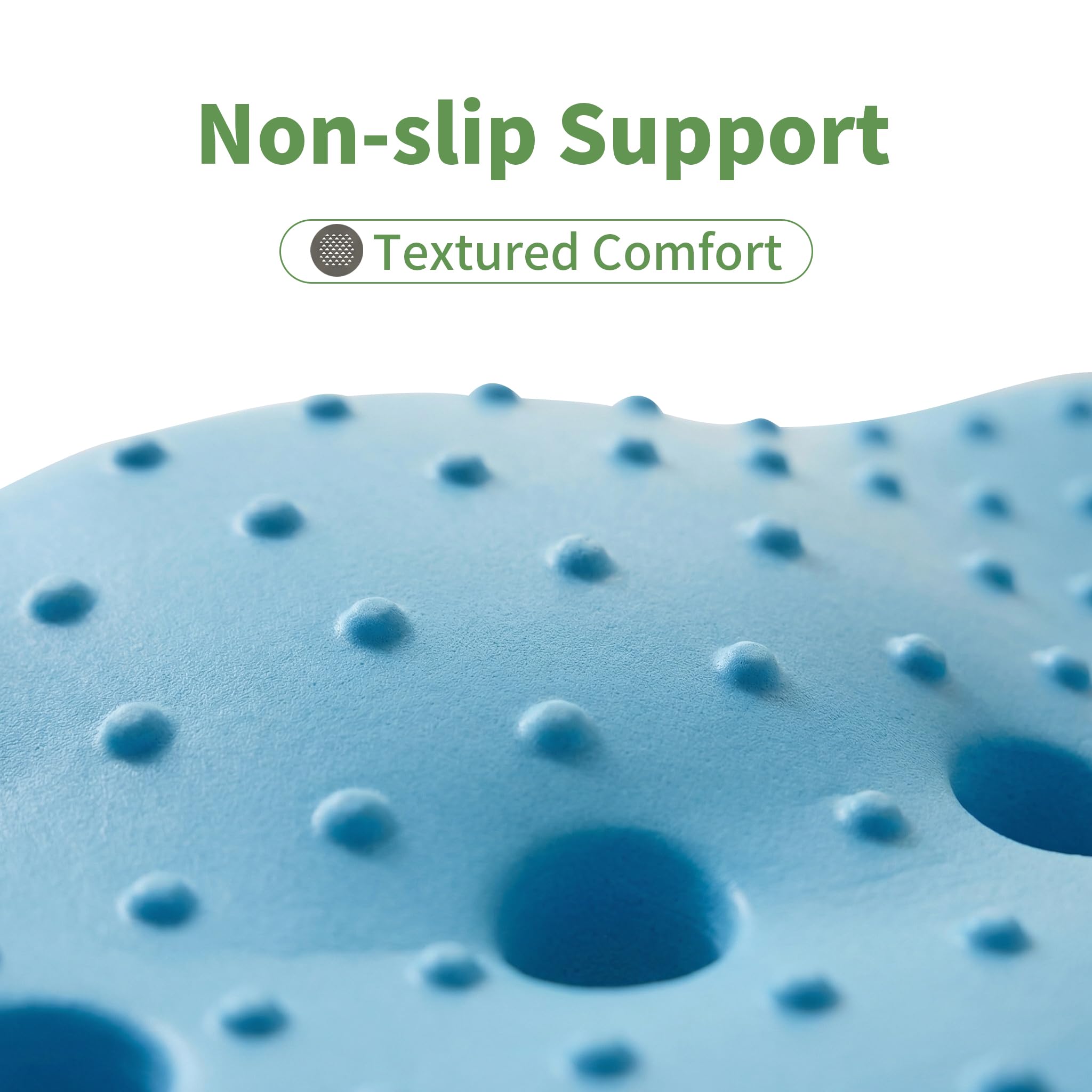 Arborix close-up of ergonomic contoured top for pressure-relief comfort