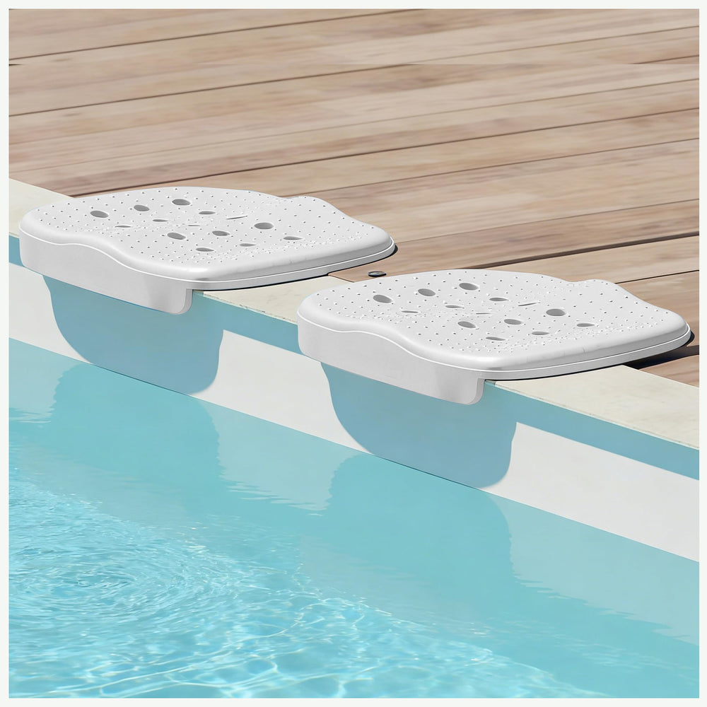 Arborix front view of two white seat cushions showing shape and portability benefit