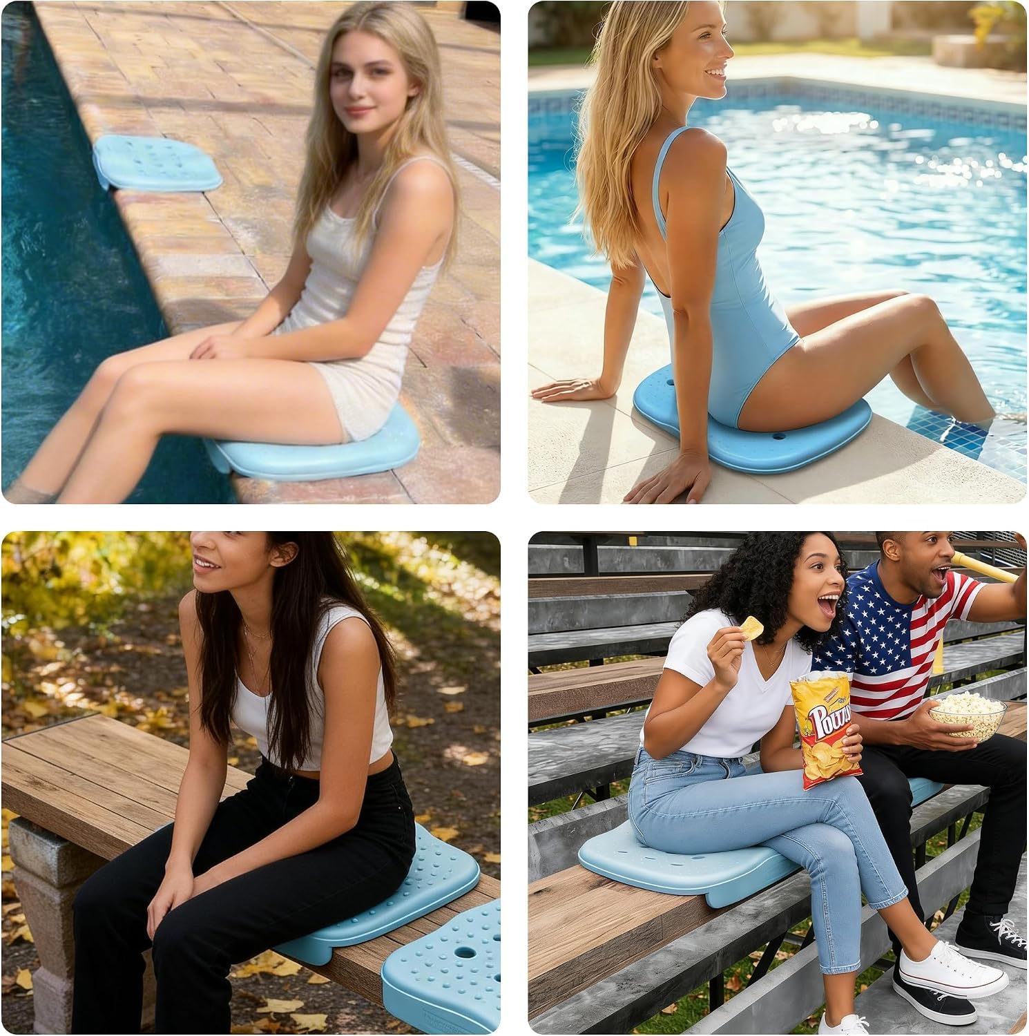 Arborix cushions on patio near plants showing durable outdoor use