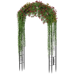Arbuxzuy arch front view showing sturdy frame and entry benefit