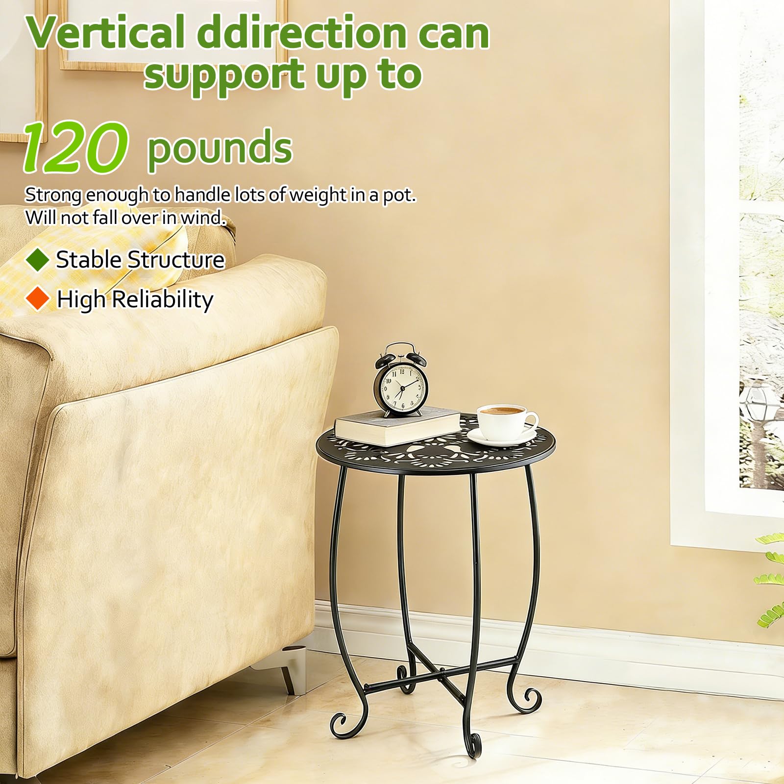 Arbuxzuy side profile with medium pot showing stable height and clean minimalist silhouette