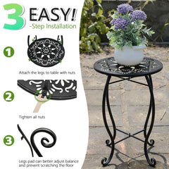 Arbuxzuy top view holding a potted plant showing secure seating and balance