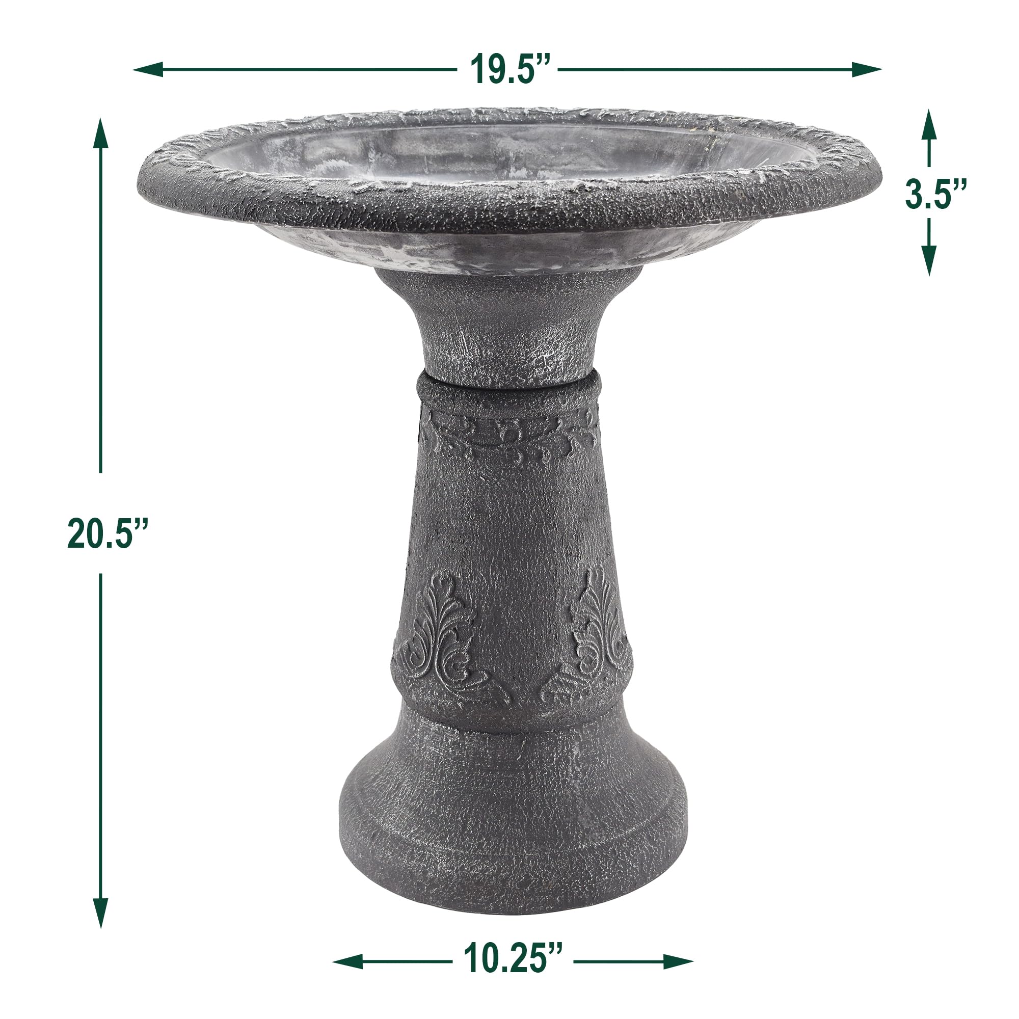 Arcadia Garden Products assembly image showing tool-free pedestal connection for fast setup