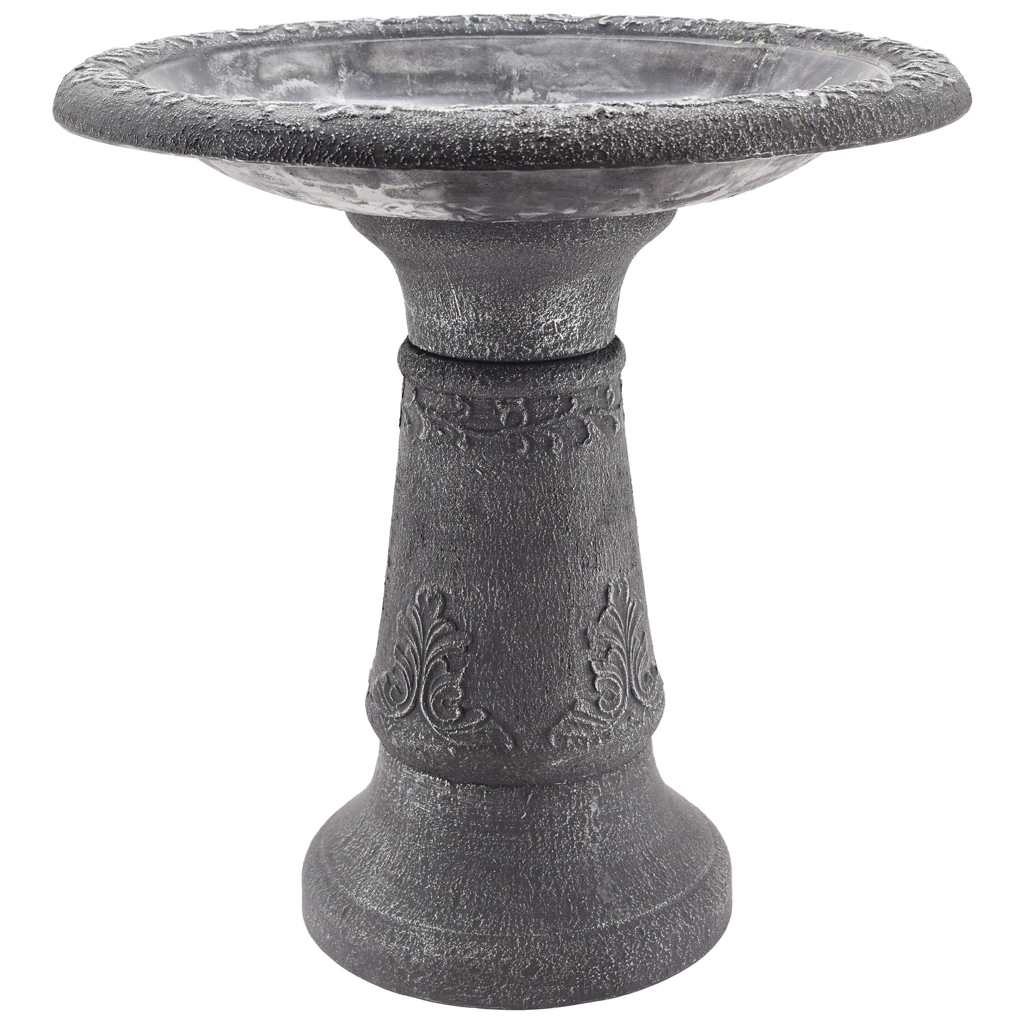 Arcadia Garden Products close-up of ornate floral engraving showing decorative detail