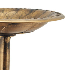 Arcadia bird bath installed with ground stakes for secure stability