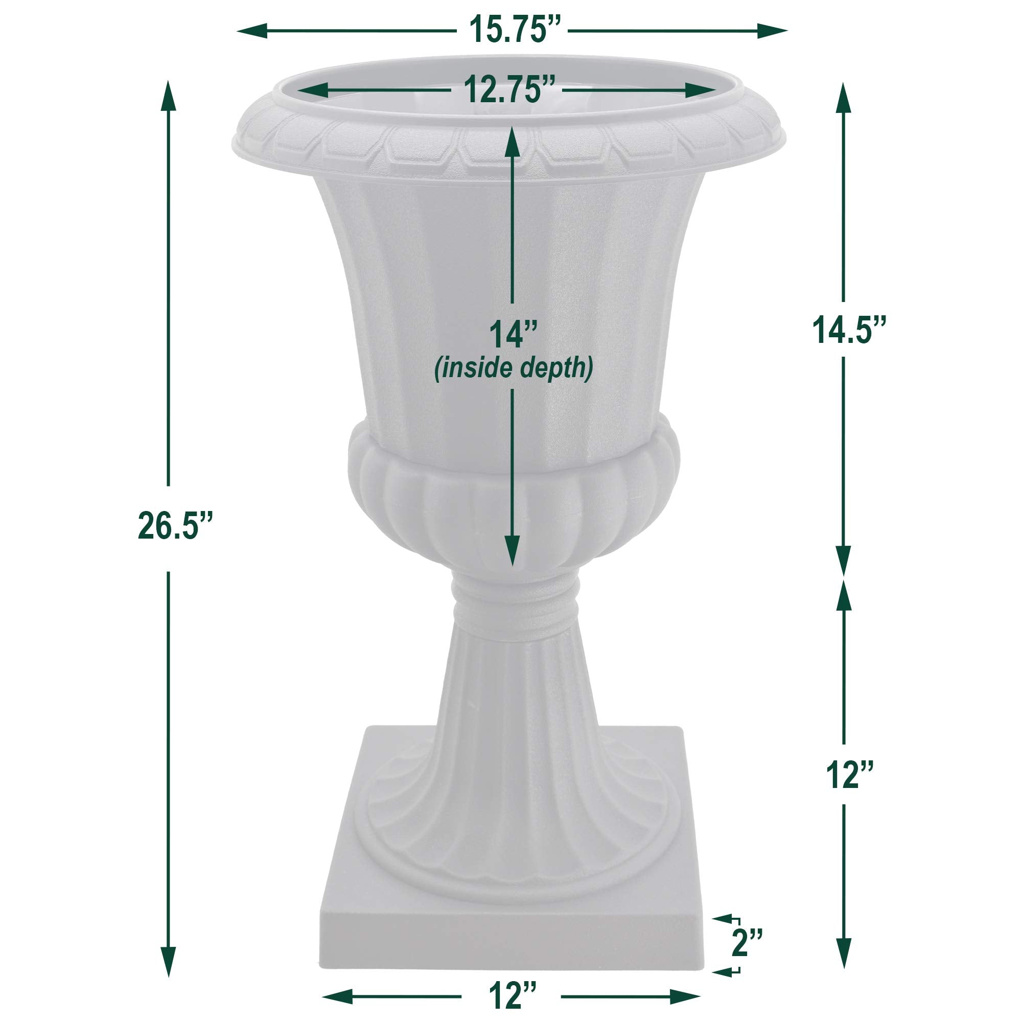 Arcadia Garden Products urn placed at doorstep demonstrating decorative impact and welcoming entrance