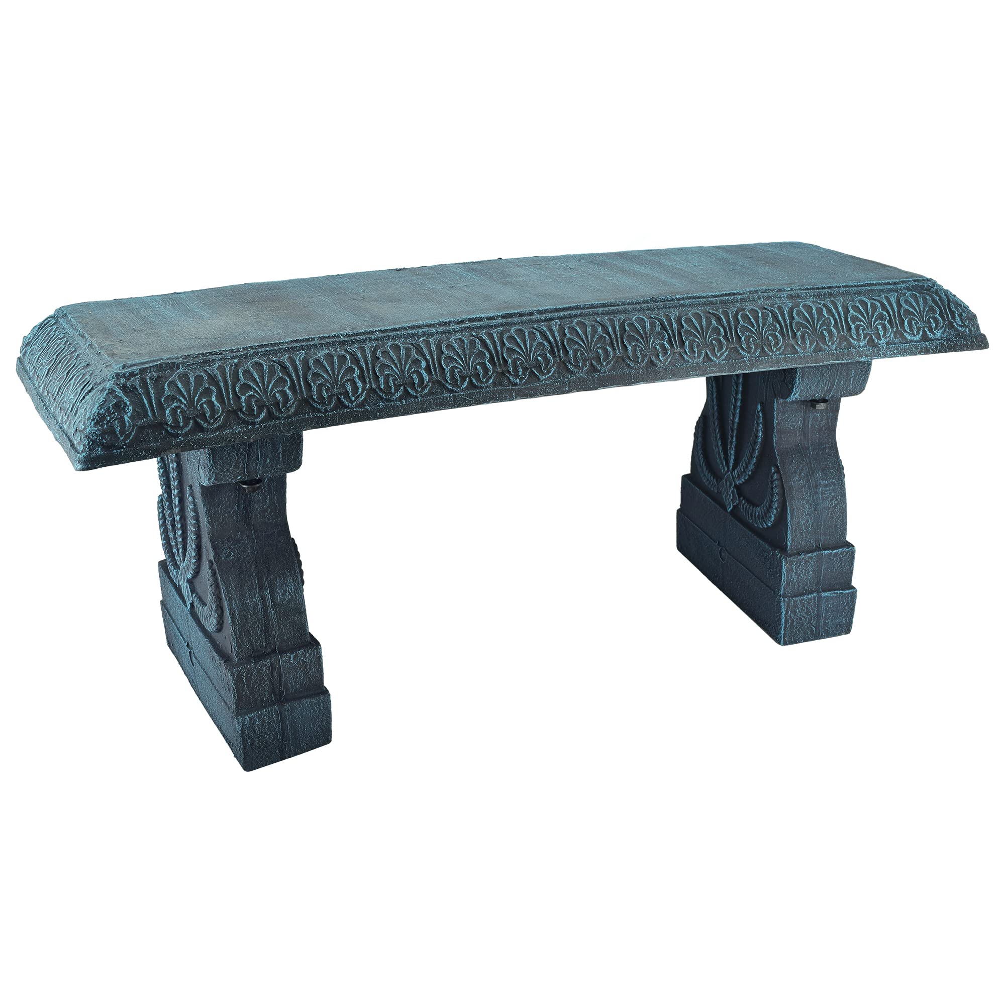 Arcadia bench front view showing seating and vintage charm benefit