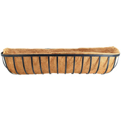 Arcadia Garden Products front view of 48-inch metal trough showing full length and finish benefit
