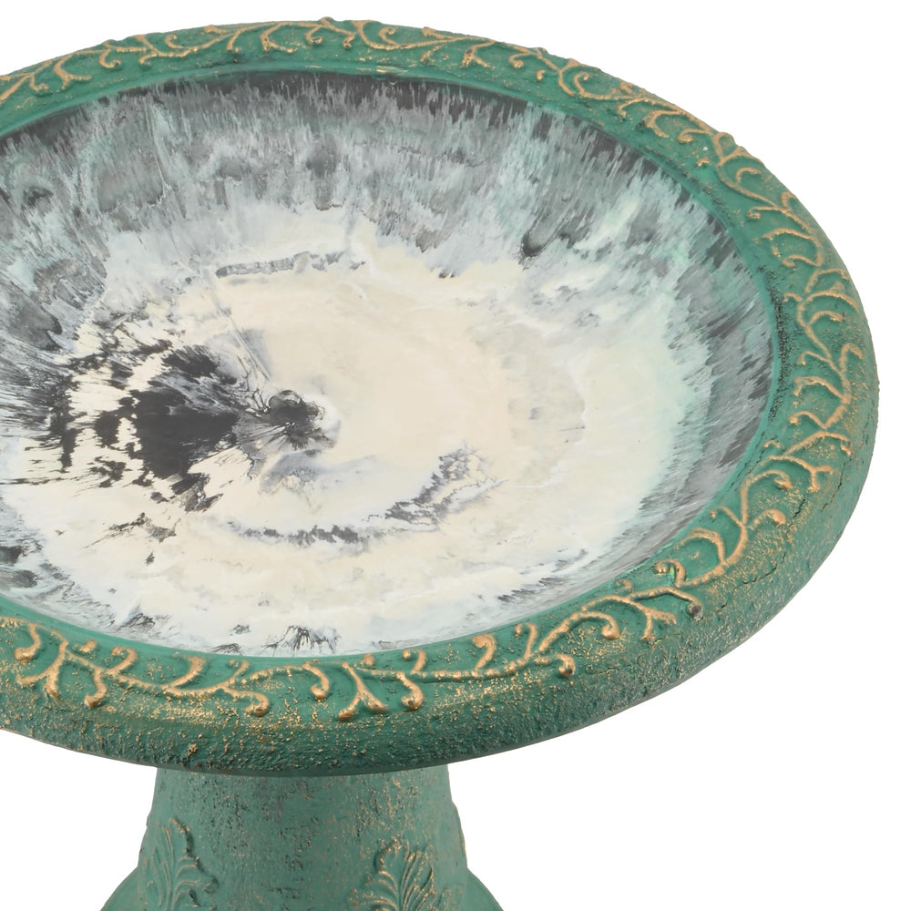 Arcadia Garden Products bird bath in garden setting attracting birds and pollinators
