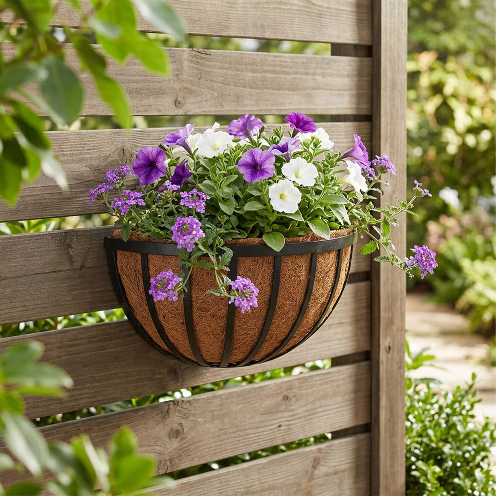 Arcadia Garden Products side profile mounted on wall showing secure bracket benefit