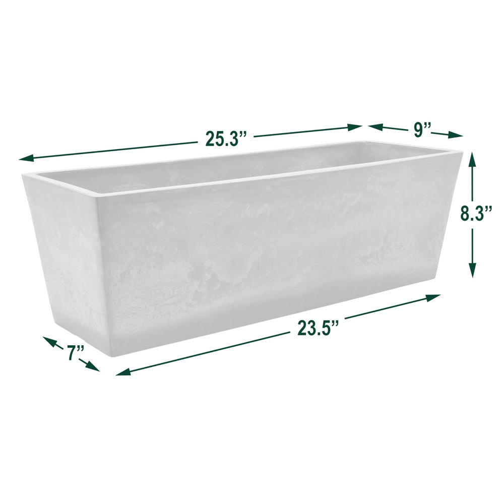 Arcadia Garden Products base close-up showing marked drill area for outdoor drainage flexibility