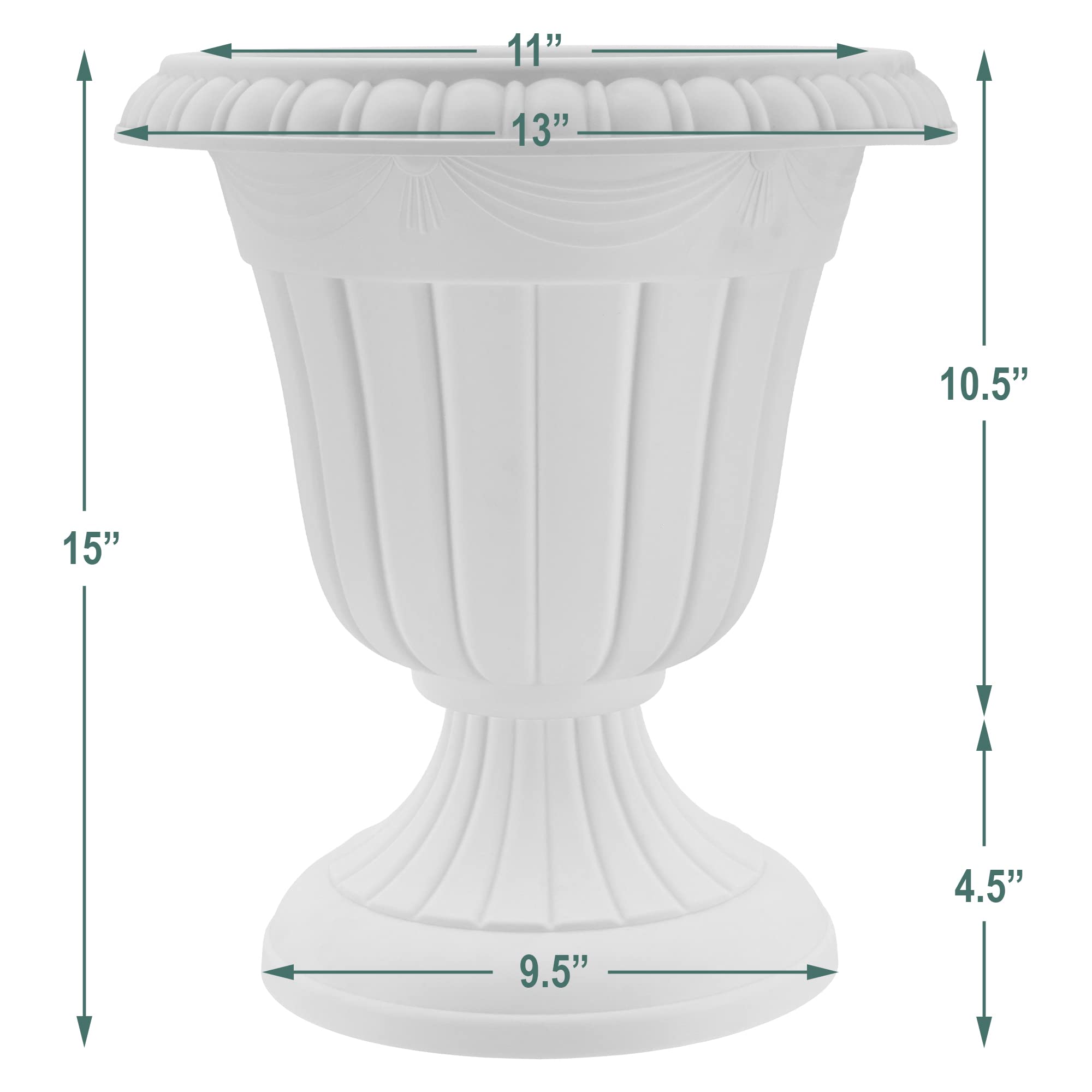 Arcadia Garden Products next to a nursery pot to show scale and easy placement benefits