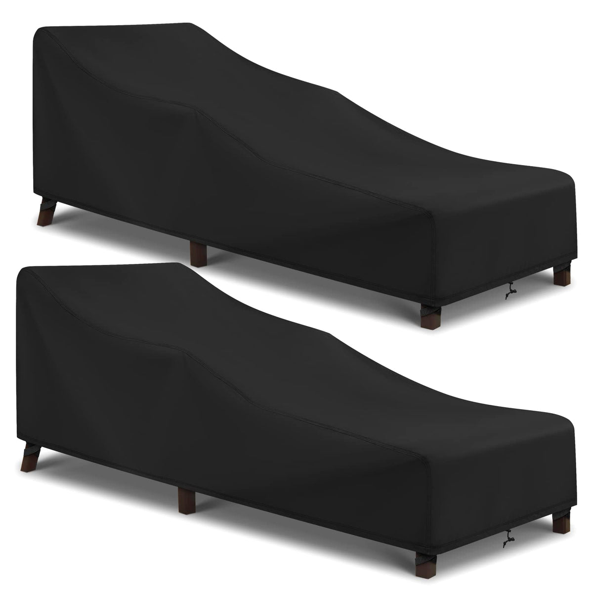 Arcedo front view showing full coverage and black finish for weather protection