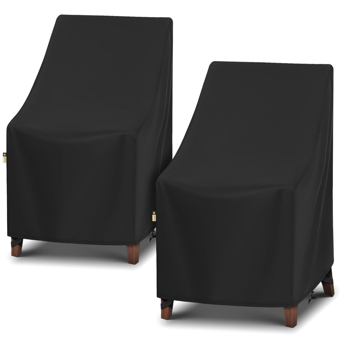 Arcedo front view showing full covered high-back patio chair and protection