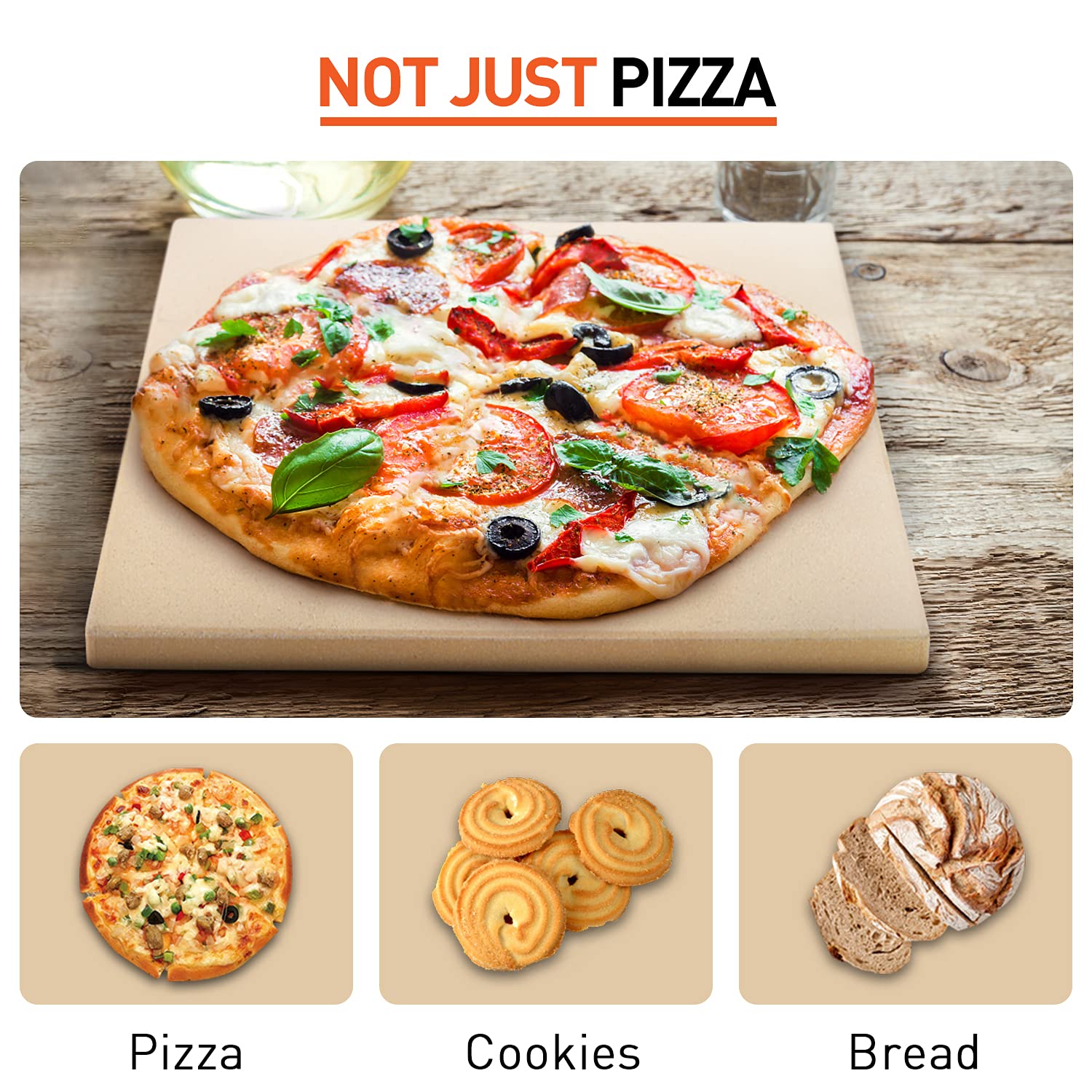 Arcedo lifestyle image of served pizza on a wooden board, showing restaurant-style results at home