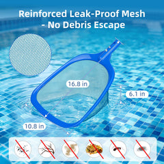 ARCTICSEA fine-mesh skimmer closeup capturing small debris and protecting liner