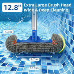 ARCTICSEA extended aluminum pole in use reaching pool center for easier cleaning