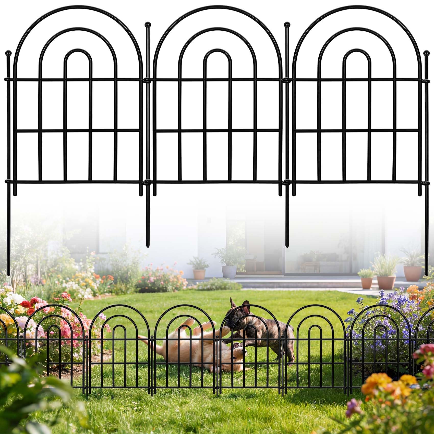 ArdeFentium front view of arched metal panels showing ornamental border and protection