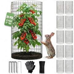 ArdeFentium front view assembled cage protecting plant, durable containment benefit
