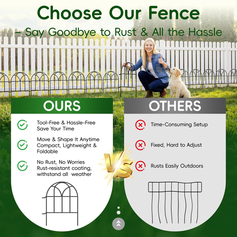 ArdeFentium fence installed around flower bed protecting plants and defining space