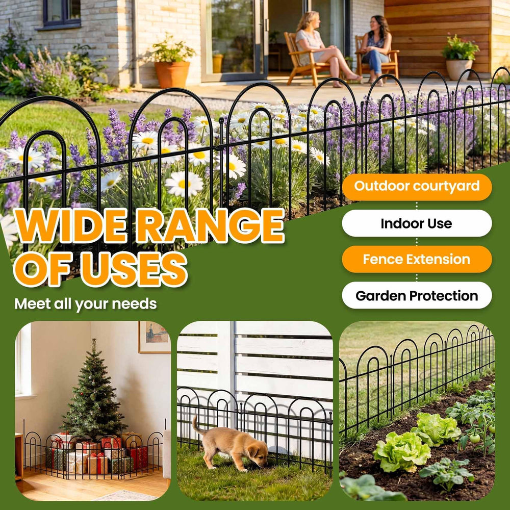 ArdeFentium fence beside common tools showing 13in height scale