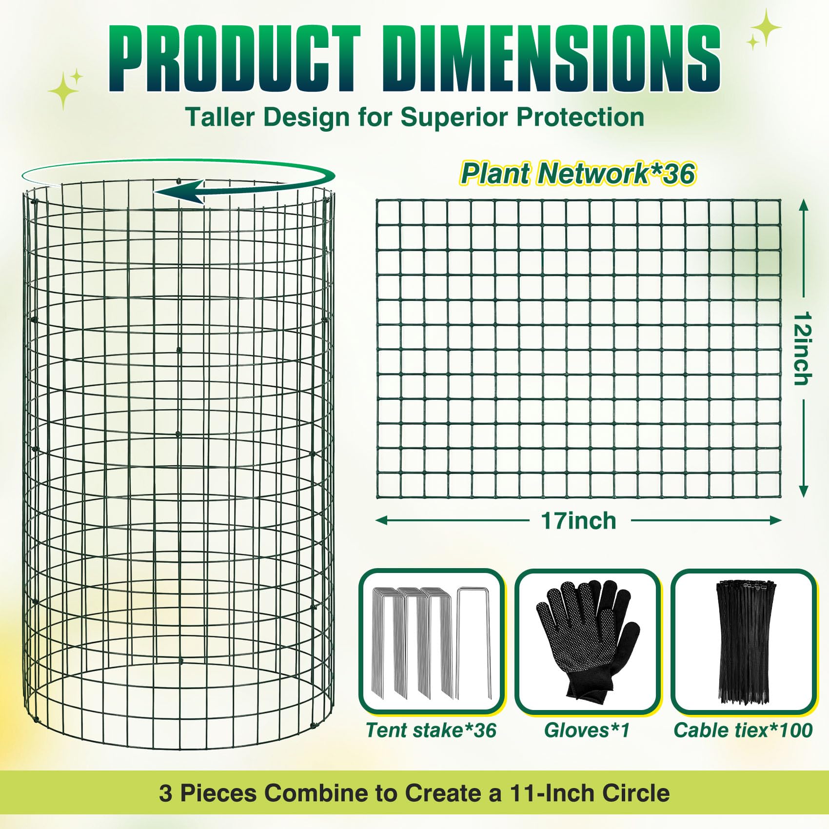 ArdeFentium cage beside a hand pot demonstrating 17-inch height scale benefit