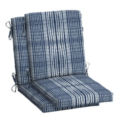 Arden Selections front view showing blue shibori stripes and comfortable seating