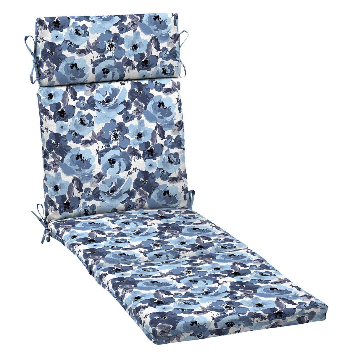 Arden Selections front view showing blue garden floral pattern and comfort