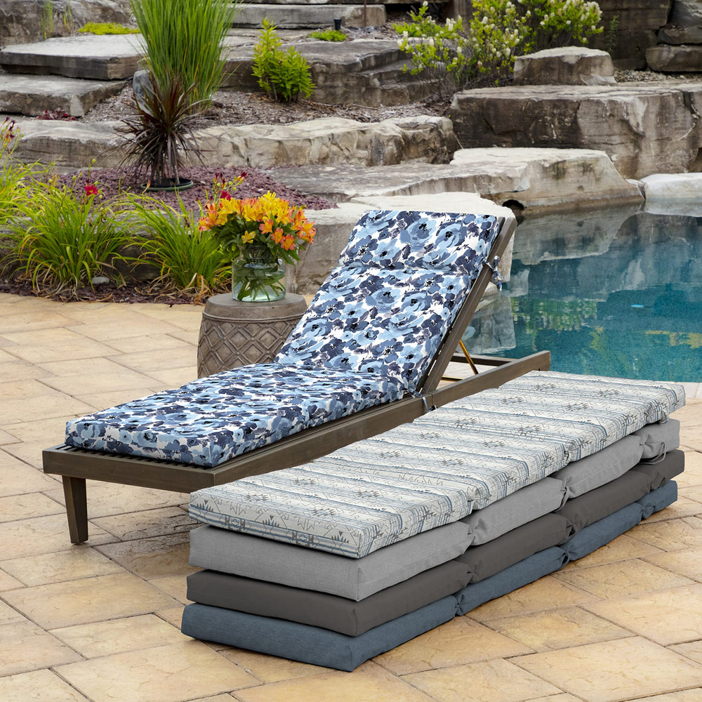 Arden Selections chaise cushion on patio lounger demonstrating comfort