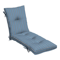 Arden Selections front view striped chaise cushion showing full length and pattern for curb appeal
