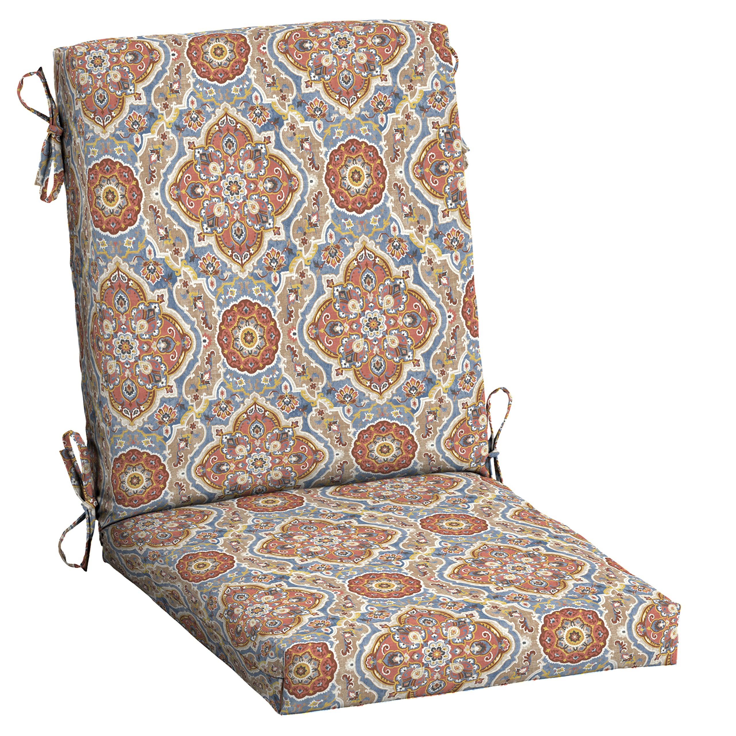 Arden Selections front view of Global Medallion cushion showing pattern and fit benefit