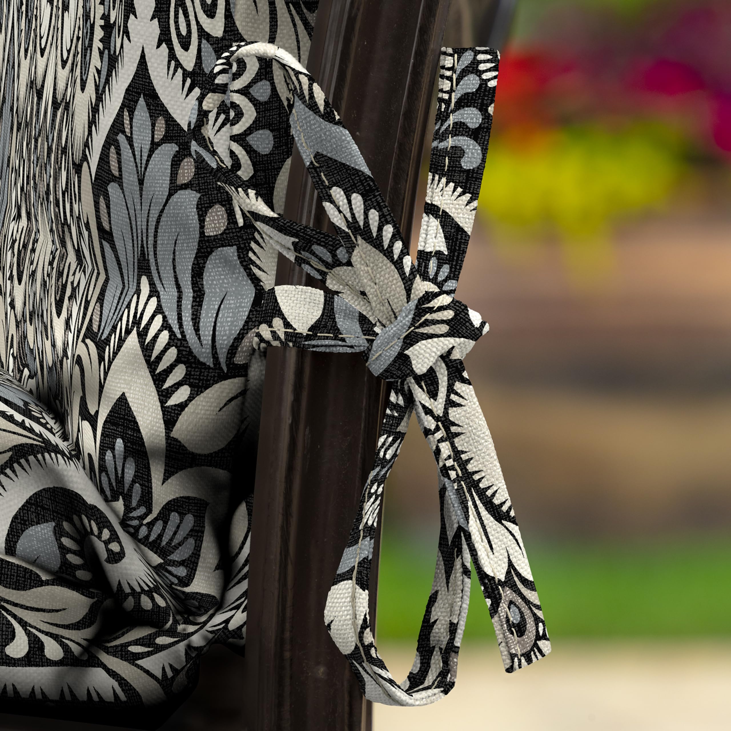 Arden Selections cushion next to chair showing true-to-size scale benefit