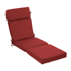 Arden Selections front view of nautical red chaise cushion showing full coverage benefit