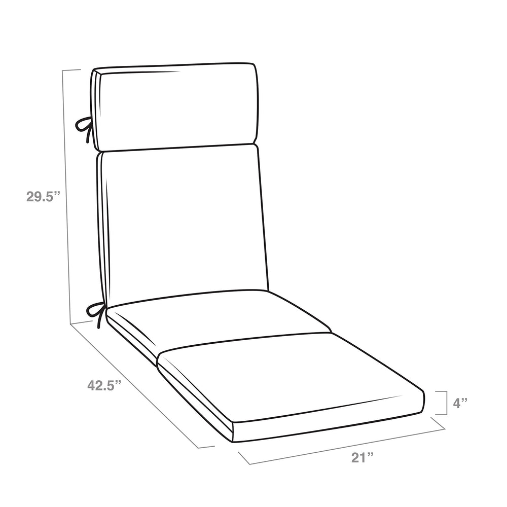 Arden Selections cushion tie detail highlighting secure attachment to chaise