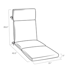 Arden Selections cushion tie detail highlighting secure attachment to chaise