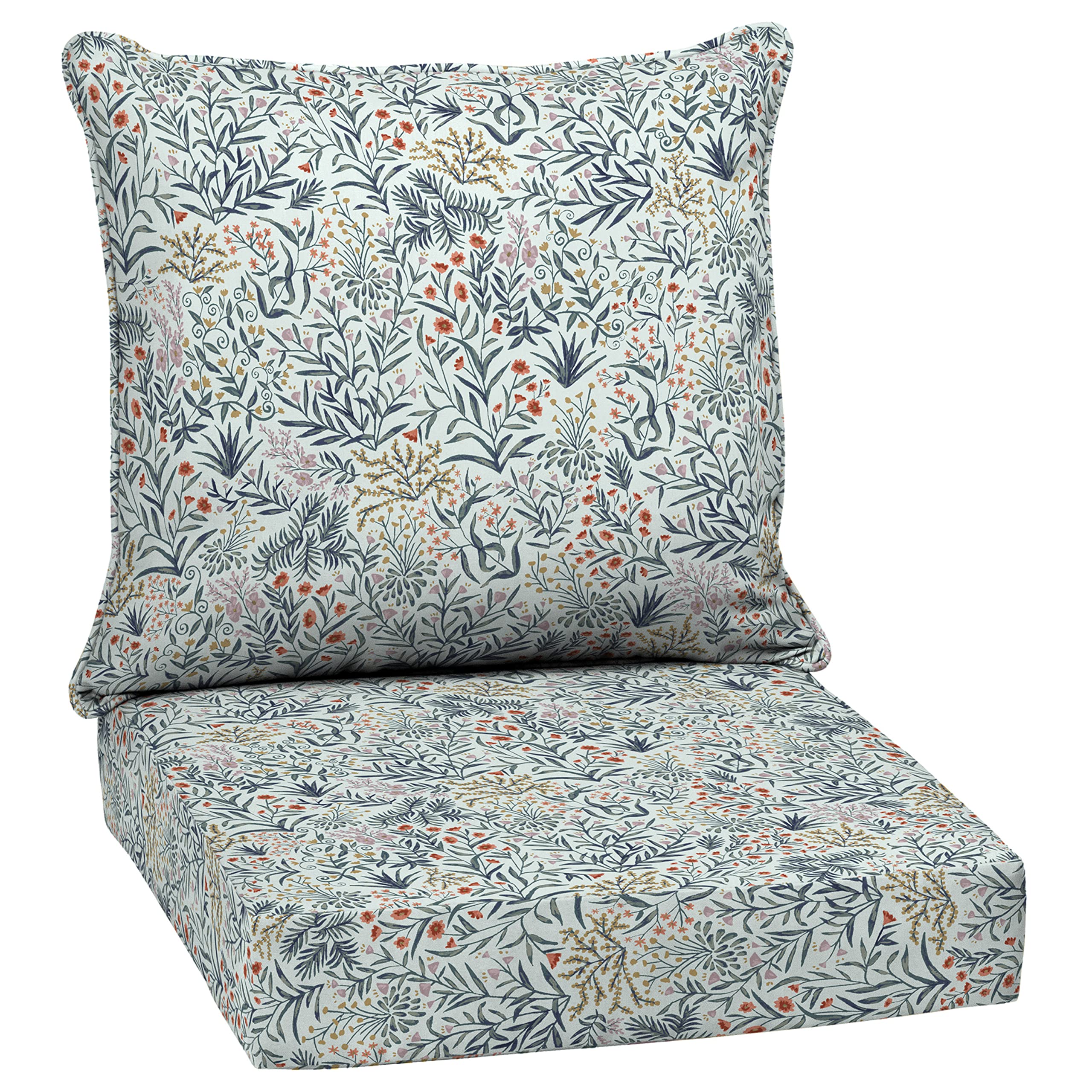 Arden Selections pistachio botanical front view showing vibrant outdoor cushion and comfort