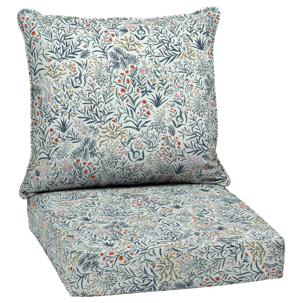Arden Selections pistachio botanical front view showing vibrant outdoor cushion and comfort