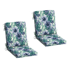 Arden Selections front view of Salome Tropical cushions showing vibrant pattern and fit for dining chairs