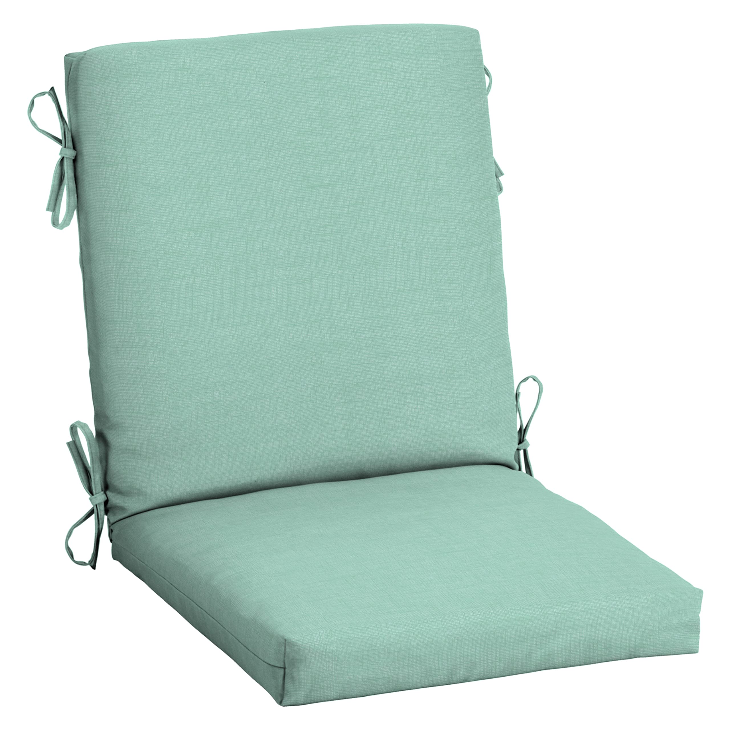 Arden Selections front view of Aqua Leala cushion showing color and fit benefit