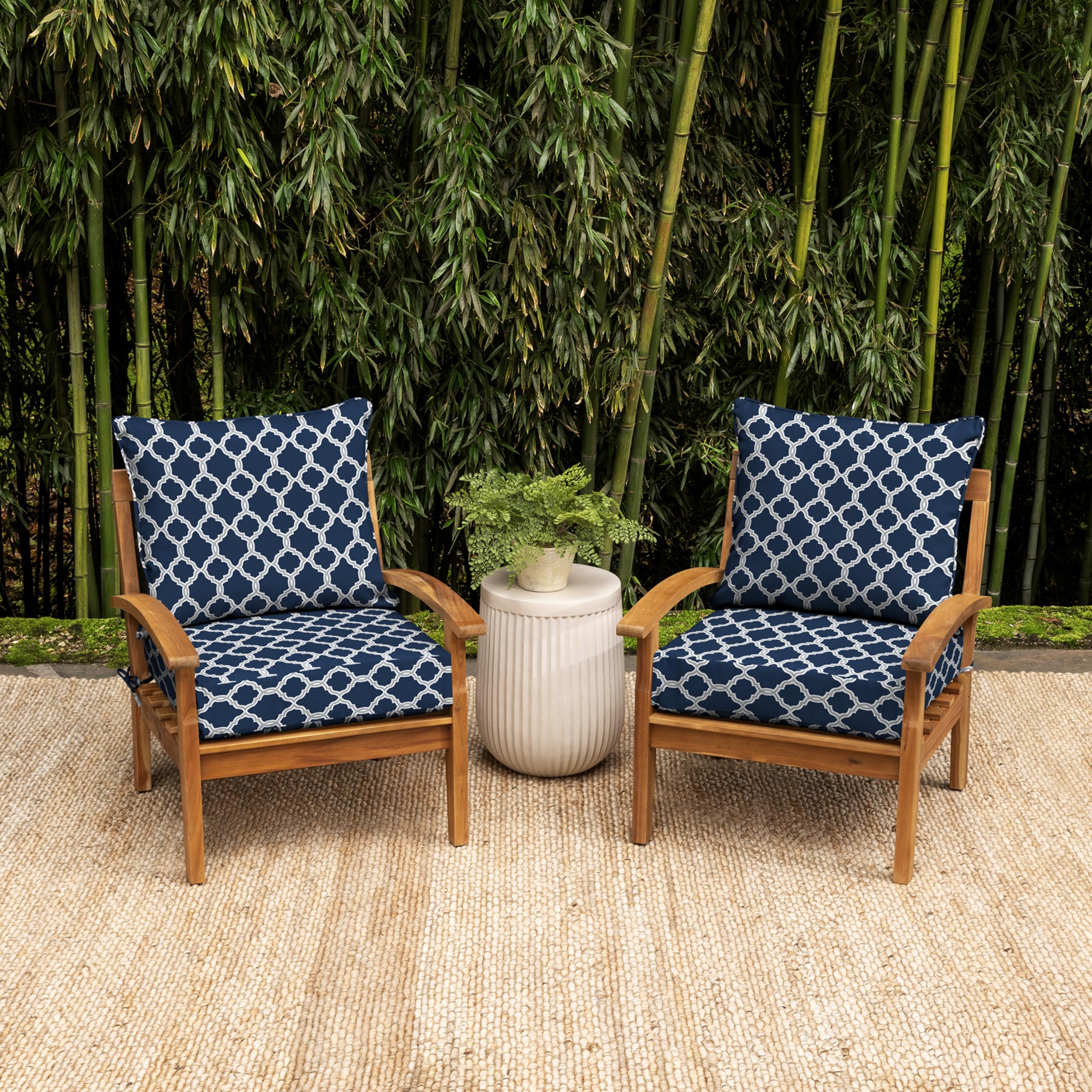 Arden Selections back cushion loft detail showing plush recycled-fill recovery