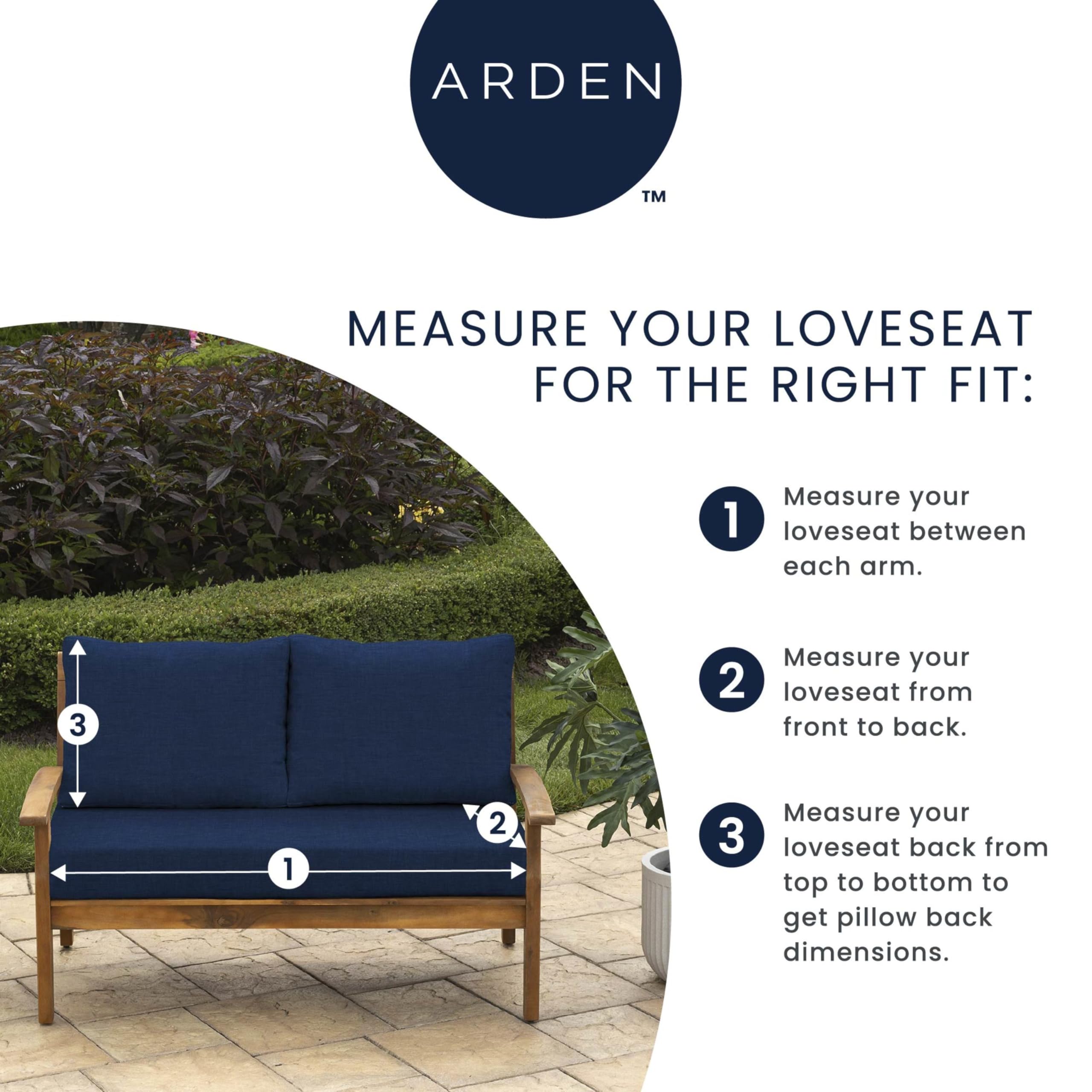 Arden Selections back pillow detail showing thickness and supportive recycled polyfill