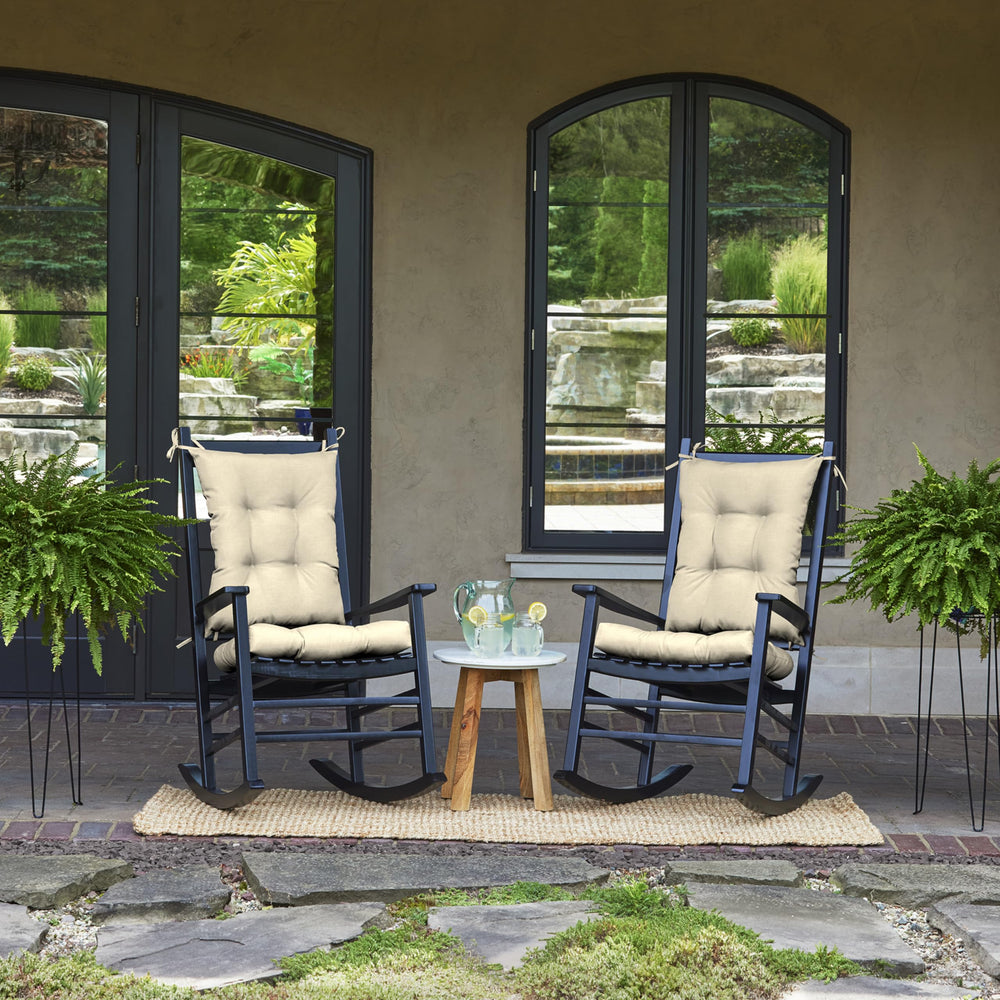Arden Selections back pillow with visible dimensions for accurate fit on standard rockers
