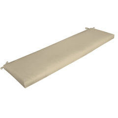 Arden Selections front view of tan bench cushion showing clean fit and aesthetic