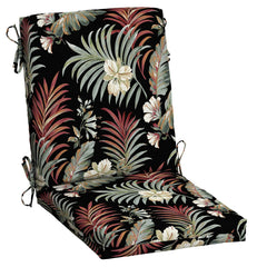 Arden Selections front view of Black Tropical cushion showing full pattern and fit