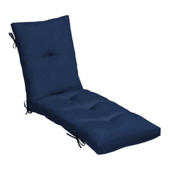 Arden Selections front view of sapphire blue chaise cushion showing full fit and color benefit