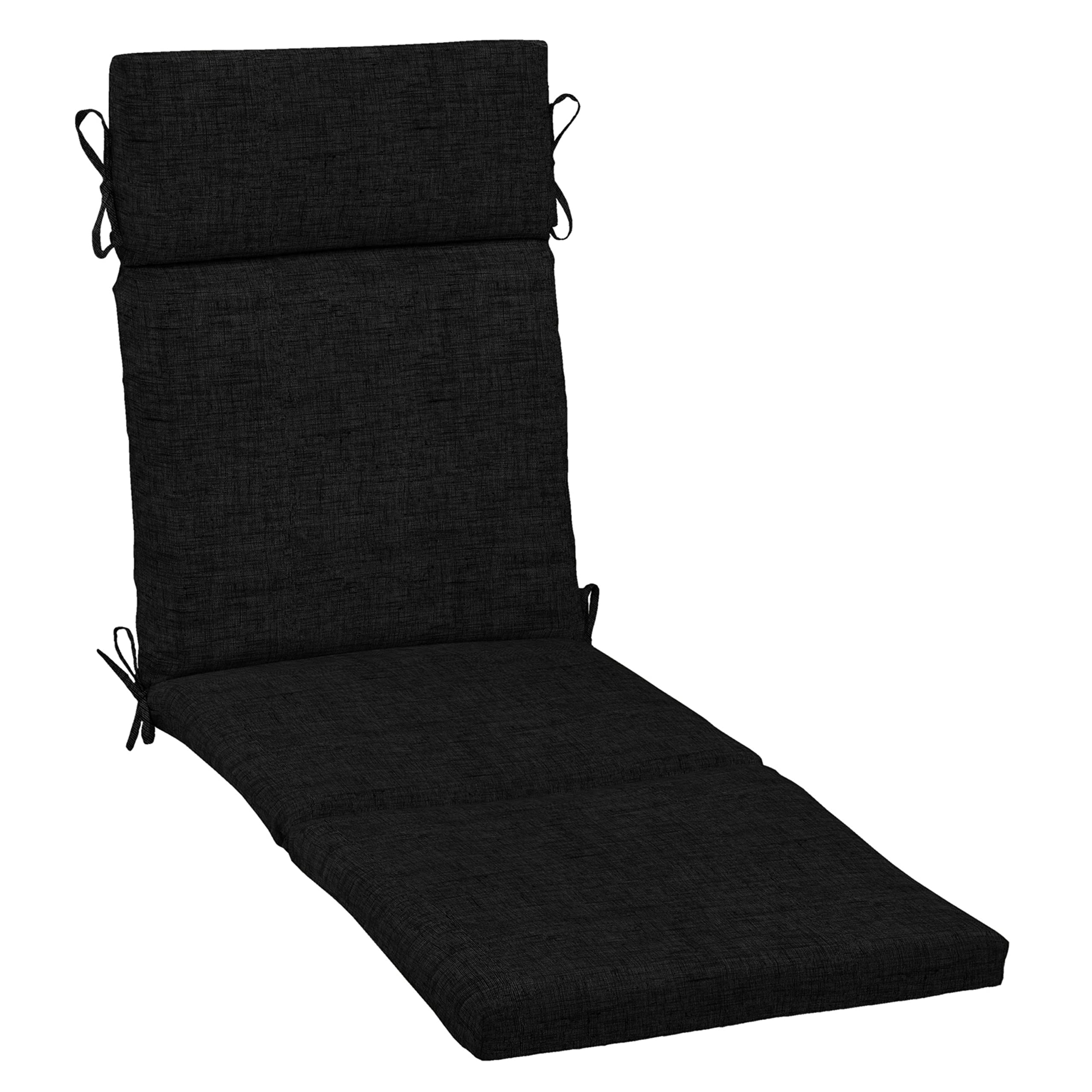 Arden Selections chaise cushion front view shows clean modern black finish and fit