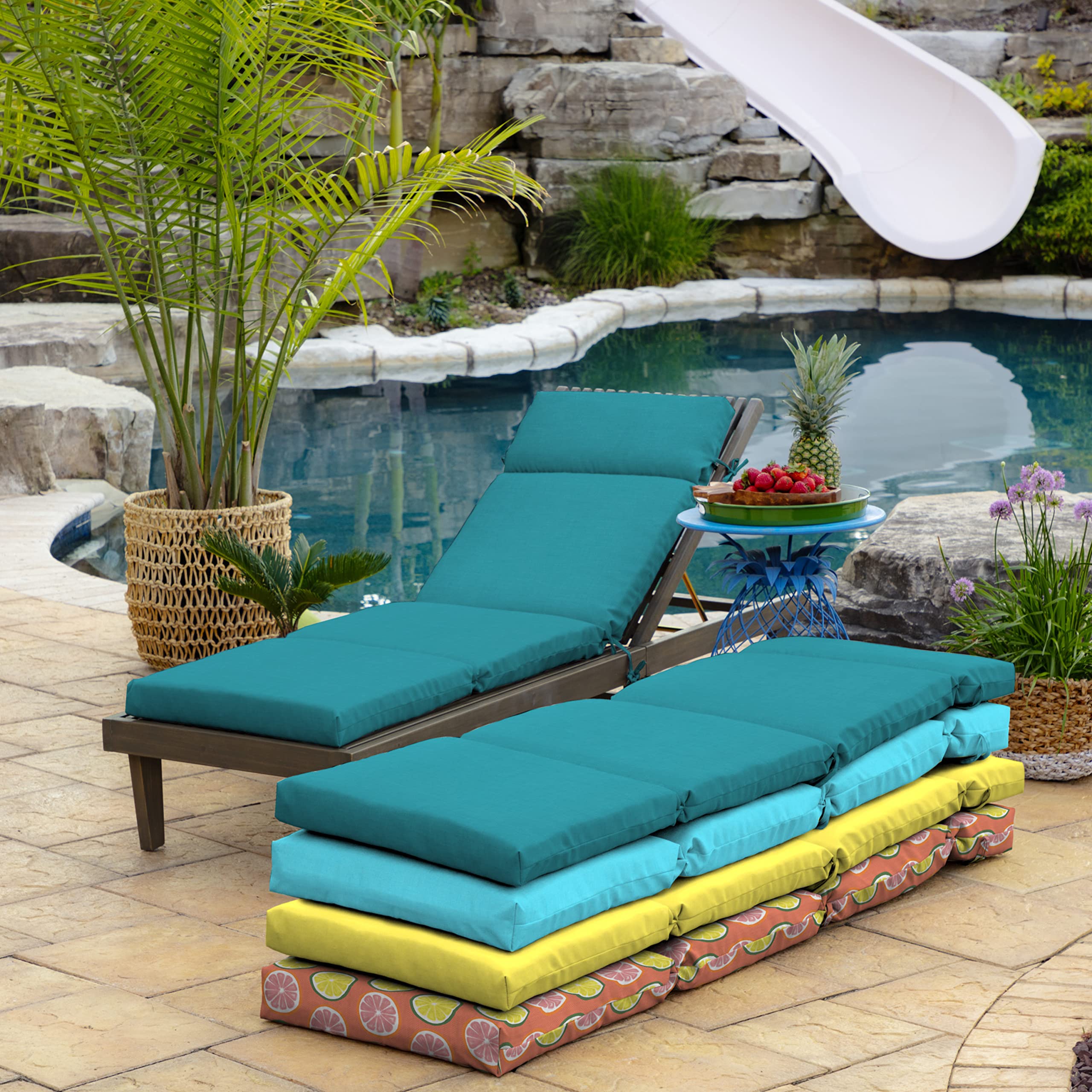 Arden Selections cushion next to ruler demonstrating 21 by 72 inch scale