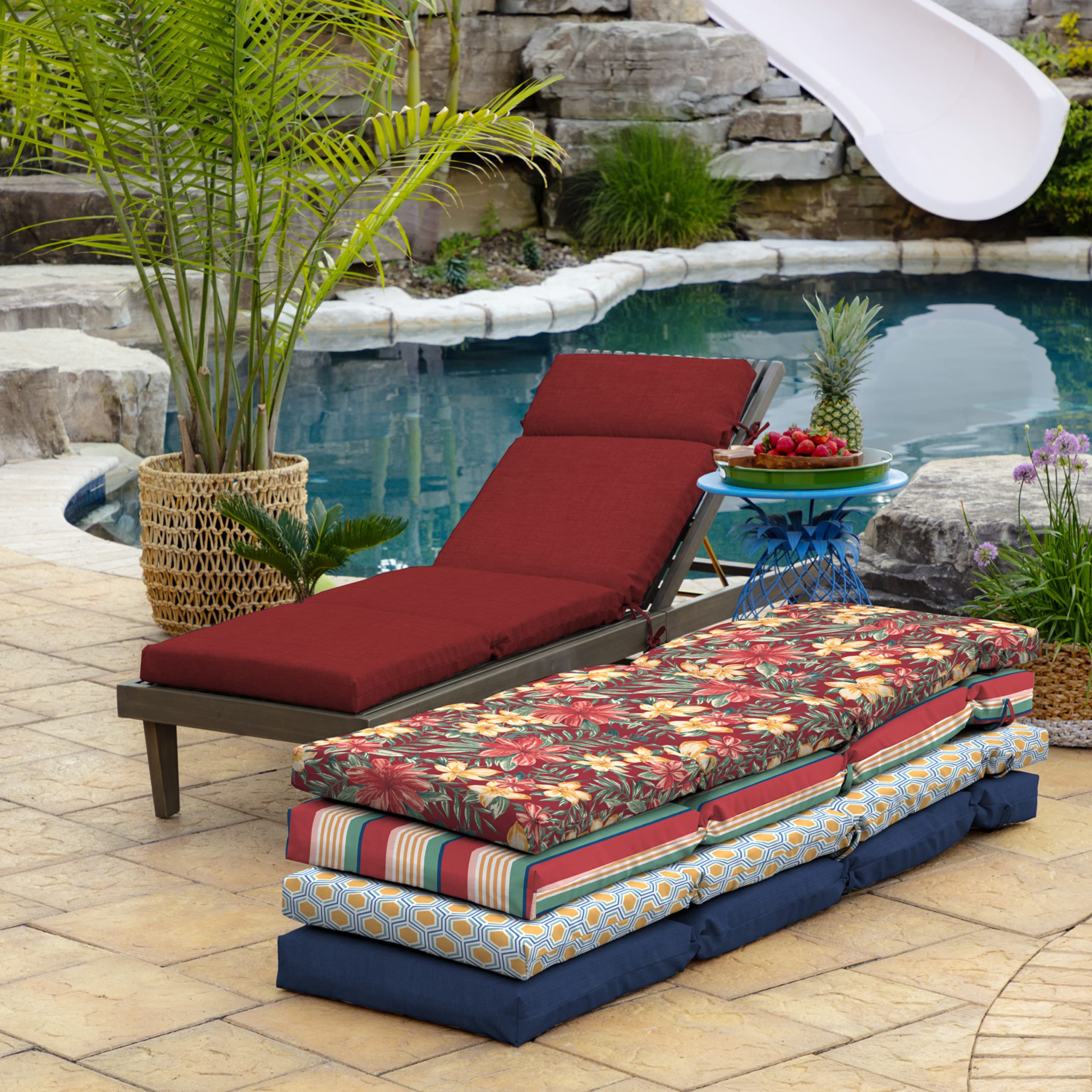 Arden Selections cushion thickness shown with ruler for clear scale and seating support