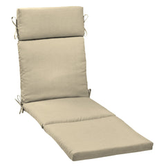 Arden Selections front view of tan chaise cushion showing full coverage and comfort