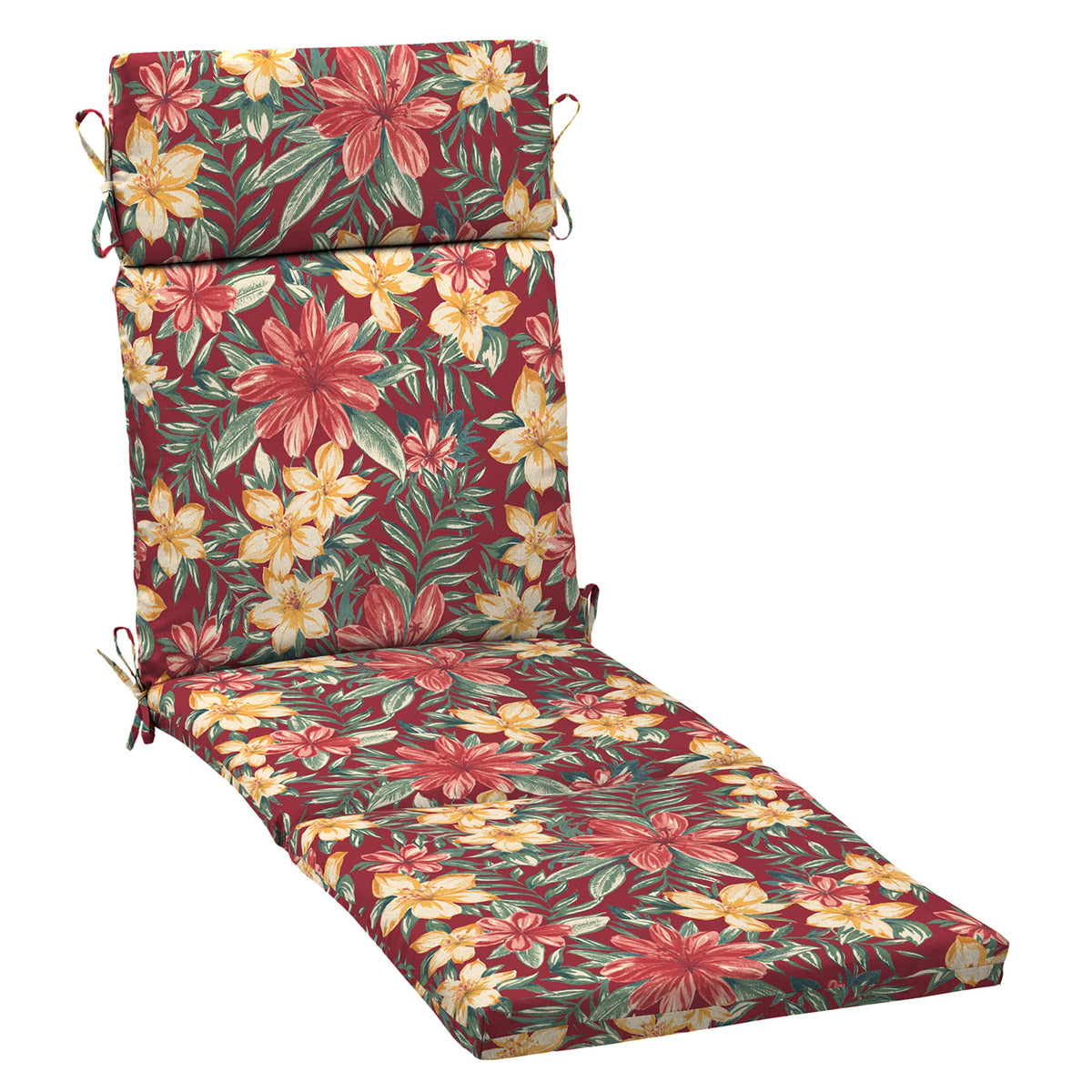 Arden Selections front view showing full 21x72 chaise cushion and pattern, durable comfort